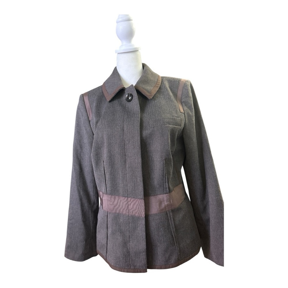Military Inspired Vintage Brown Jacket Professional Interview Appropriate